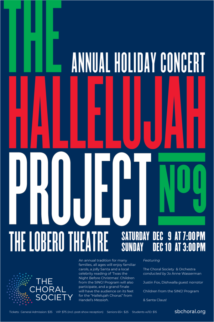 The Hallelujah Project Annual Holiday Concert flyer